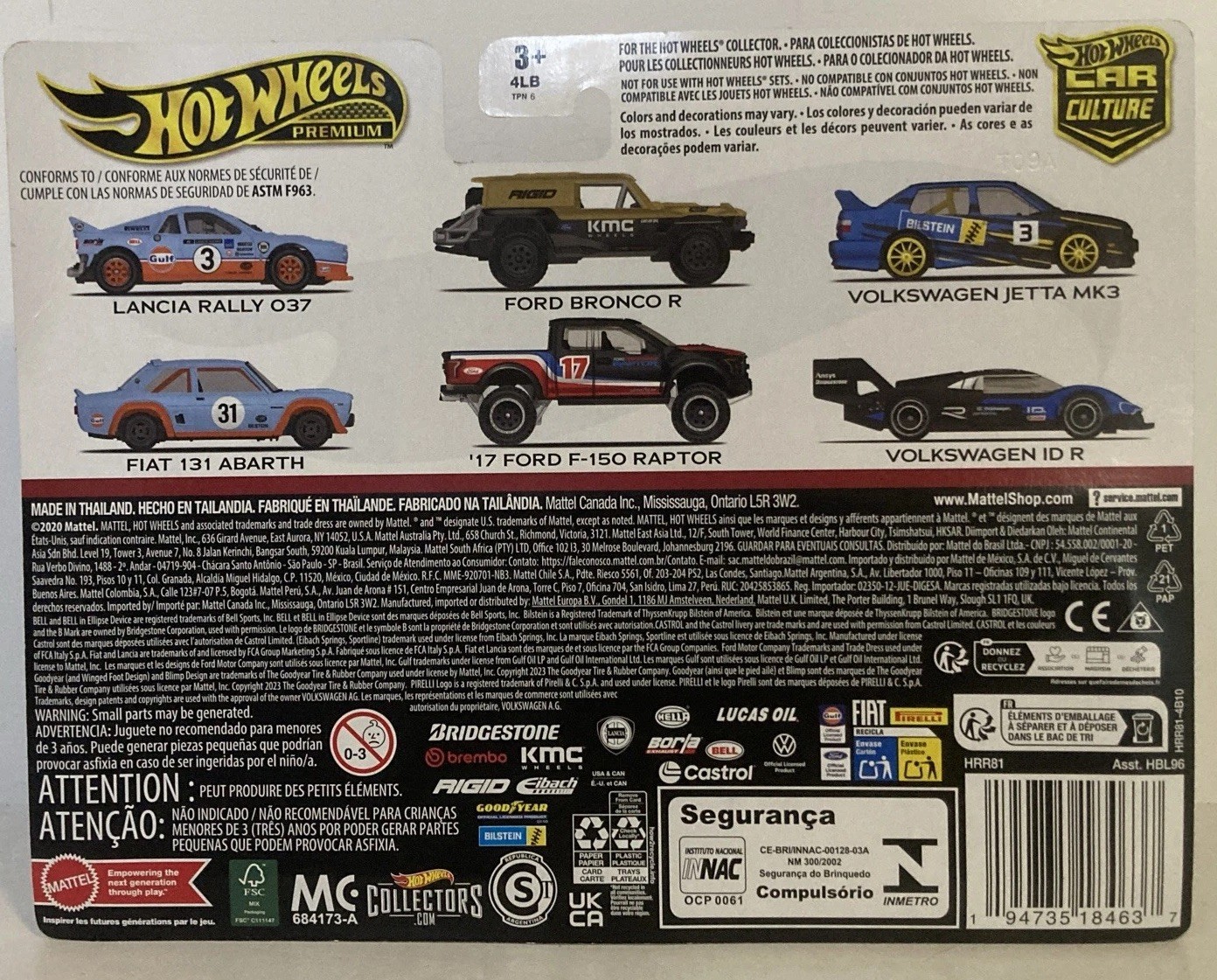 NEW 2025 Hot Wheels Premium 2 pk Real Riders Gulf Oil Lancia Fiat SAME DAY SHIP