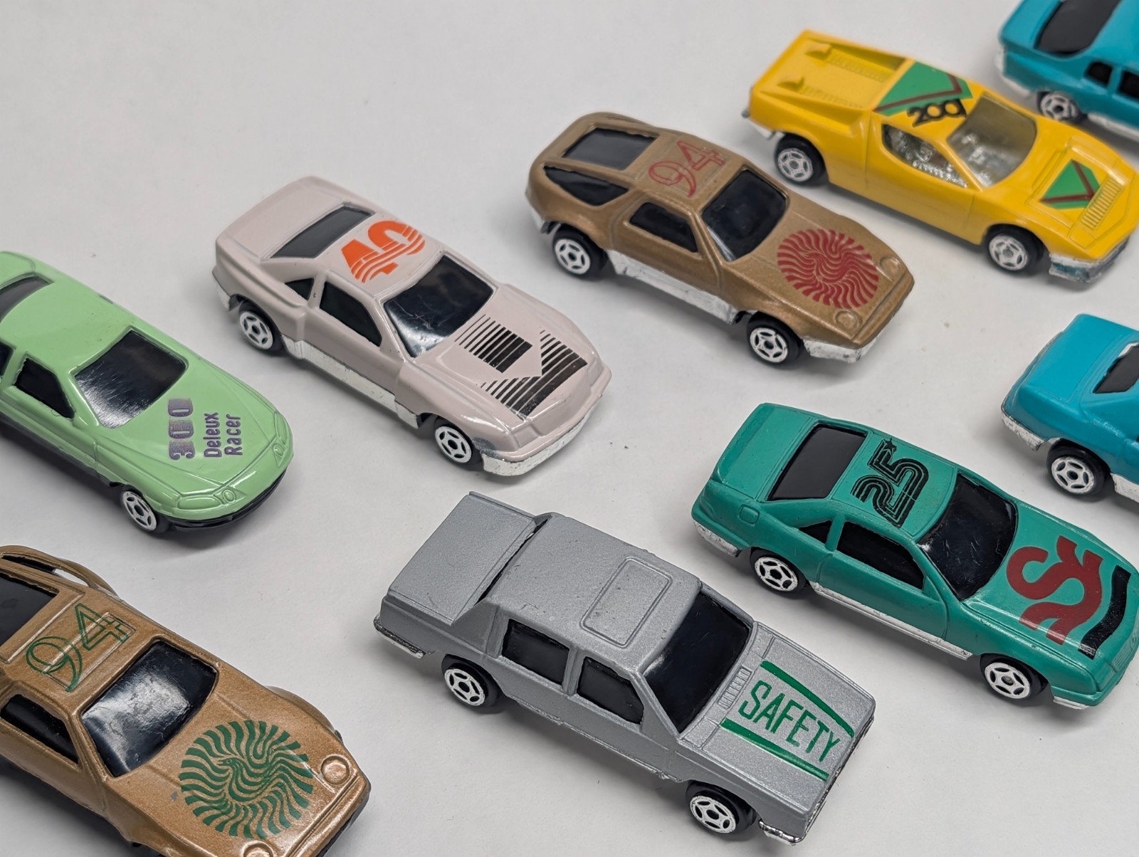 Lot 11 Diecast Toy Cars Mixed Colors Racing Numbers Loose Unbranded China