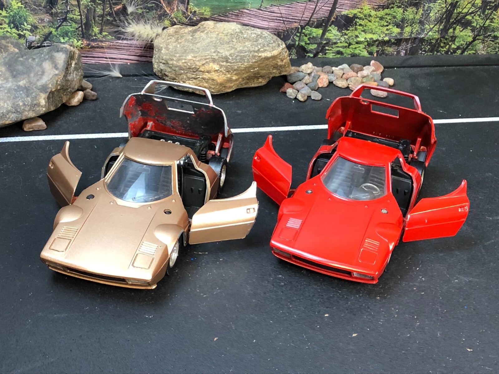 2 – Imperfect MARTOYS ITALY 1:24 Diecast RED/COPPER LANCIA STRATOS #0108 No Box
