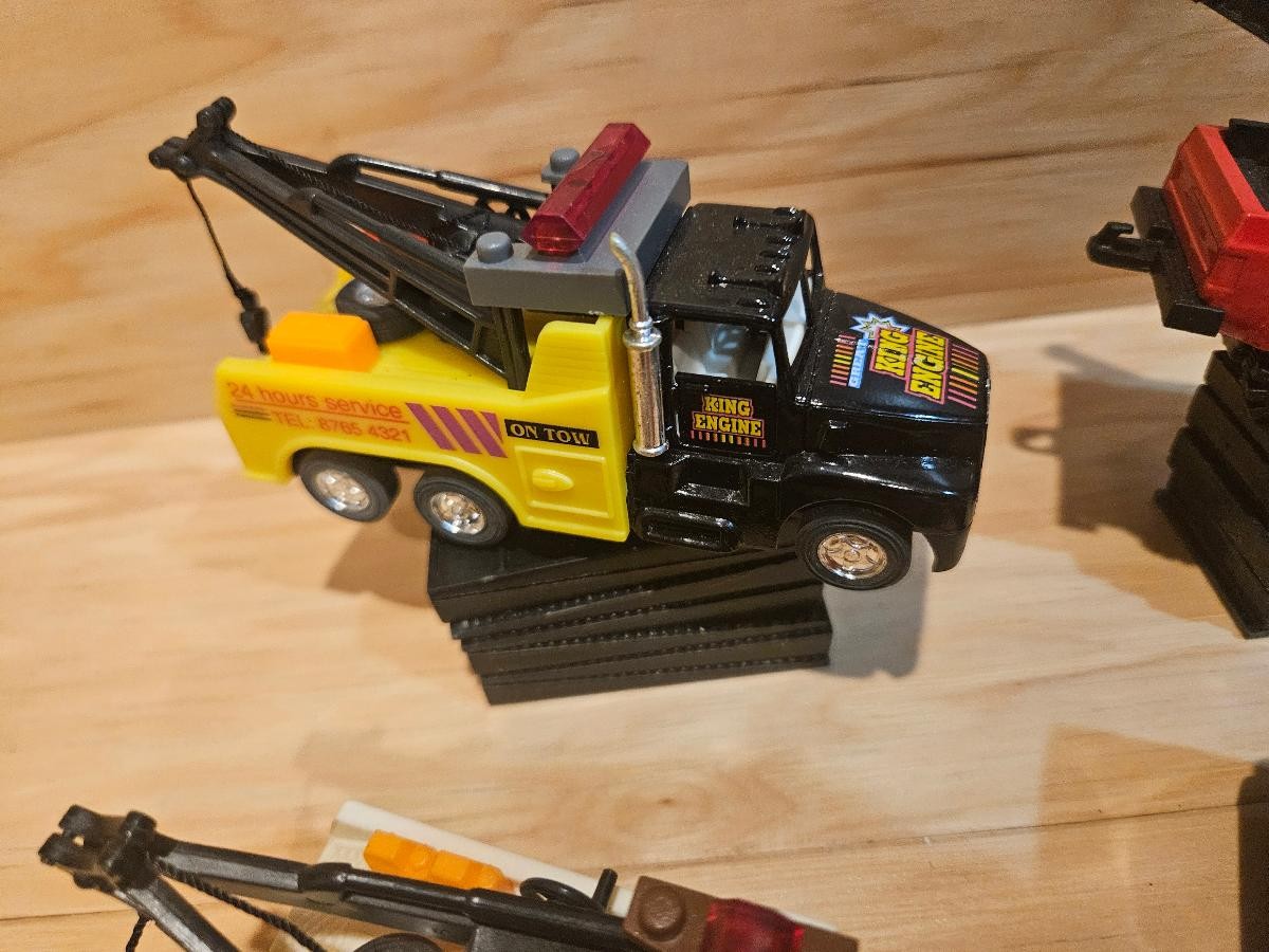 Diecast Emergency Vehicle Lot Police Fire Tow Truck Flatbed 6pc Pre-Owned