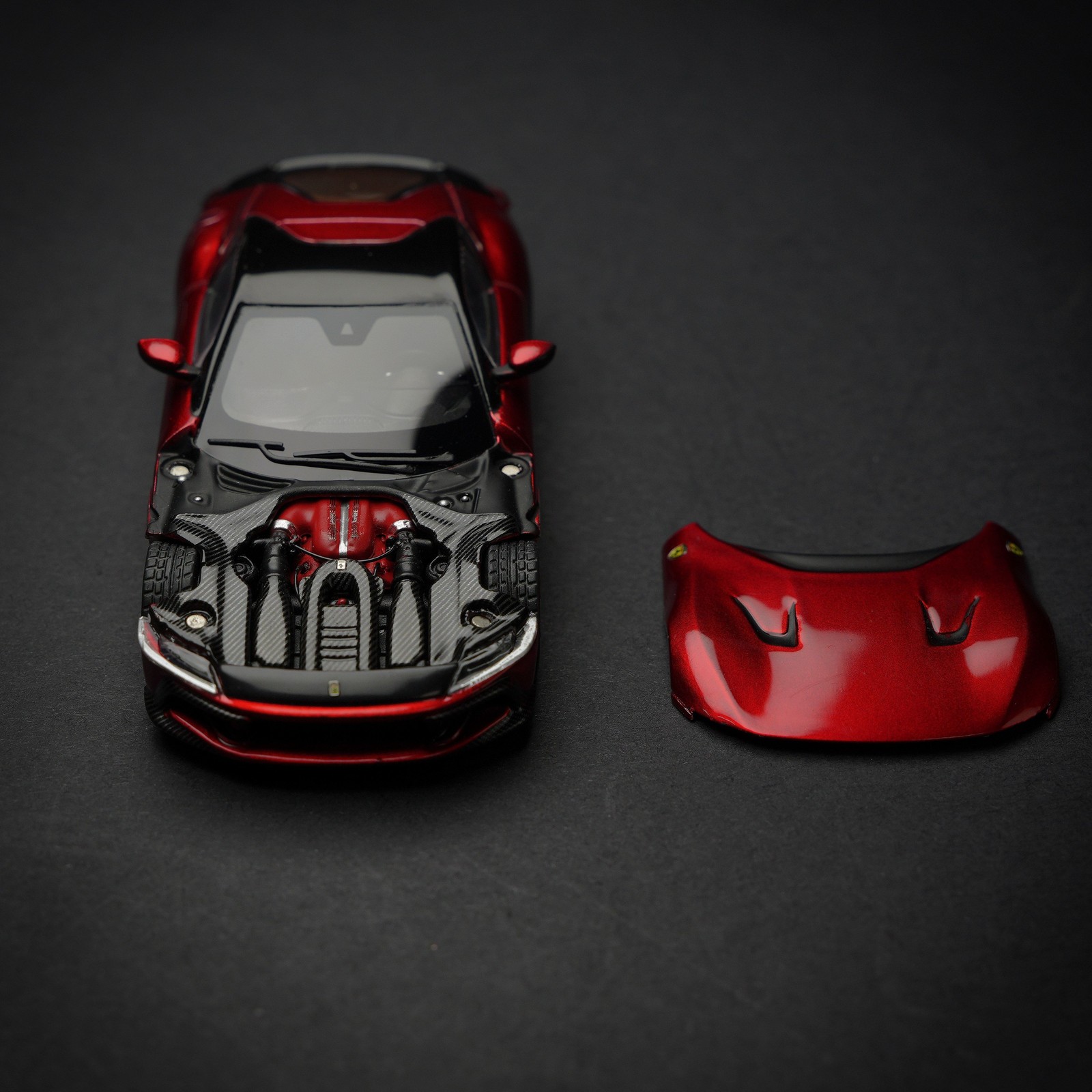 1/64 12 Cilindri Open Front Hood Diecast Alloy Car Model Collectible