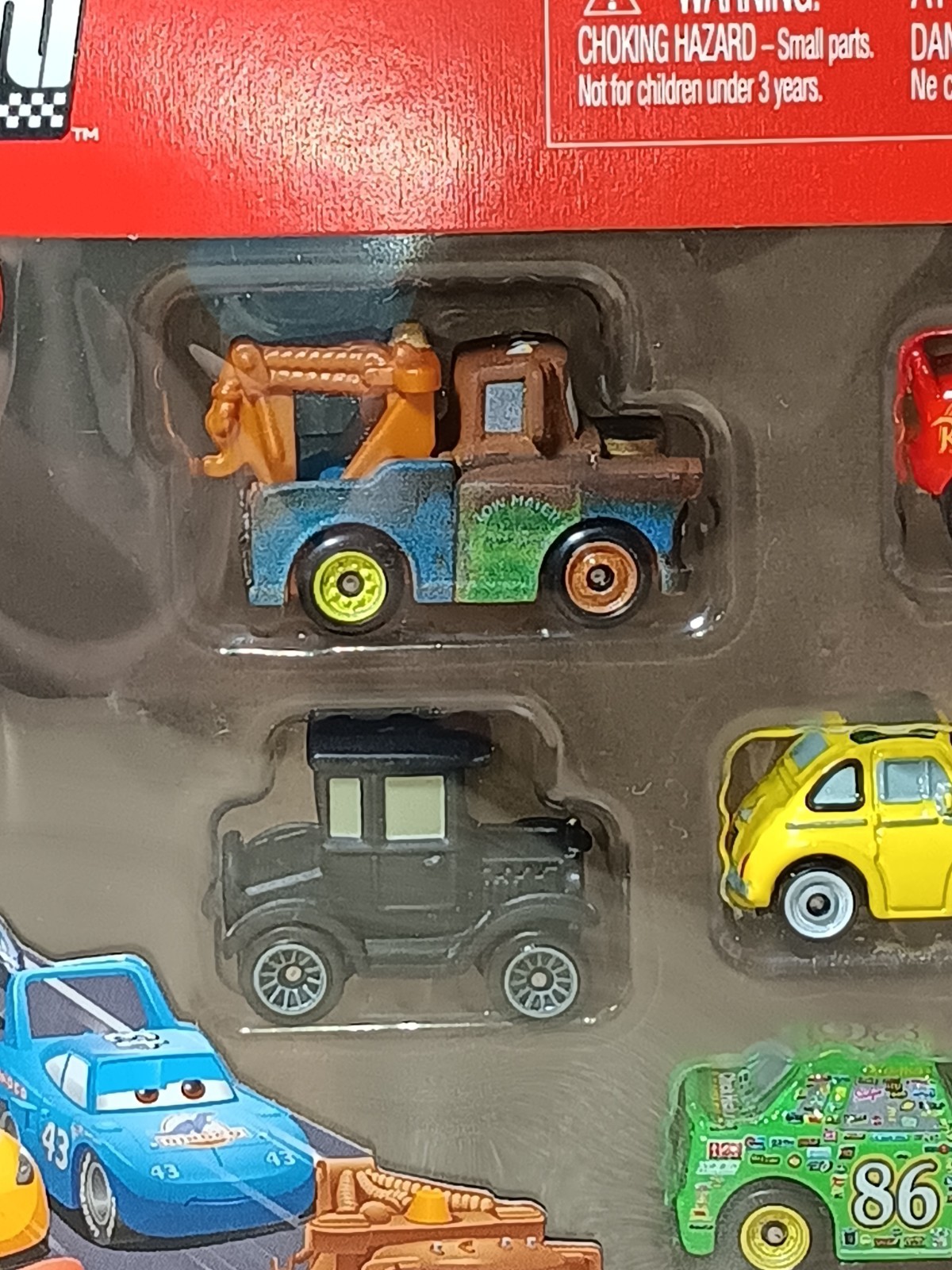 *FREE SHIP* CARS 10-PK MINI RACERS Diecast Disney Pixar Lighting McQueen Mater