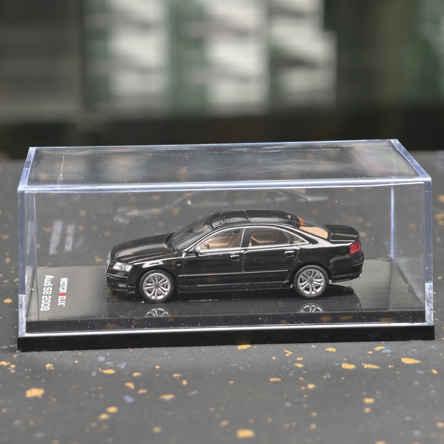 1:64 S8 2008 Black Alloy Diecast Model Car Collectible Gift Display