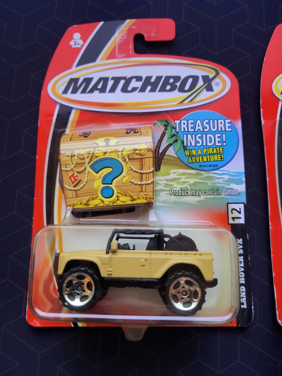 Matchbox Treasure Chest Land Rover SVX Tan #12 / Black #52 SUV (✔️Lot of 2)