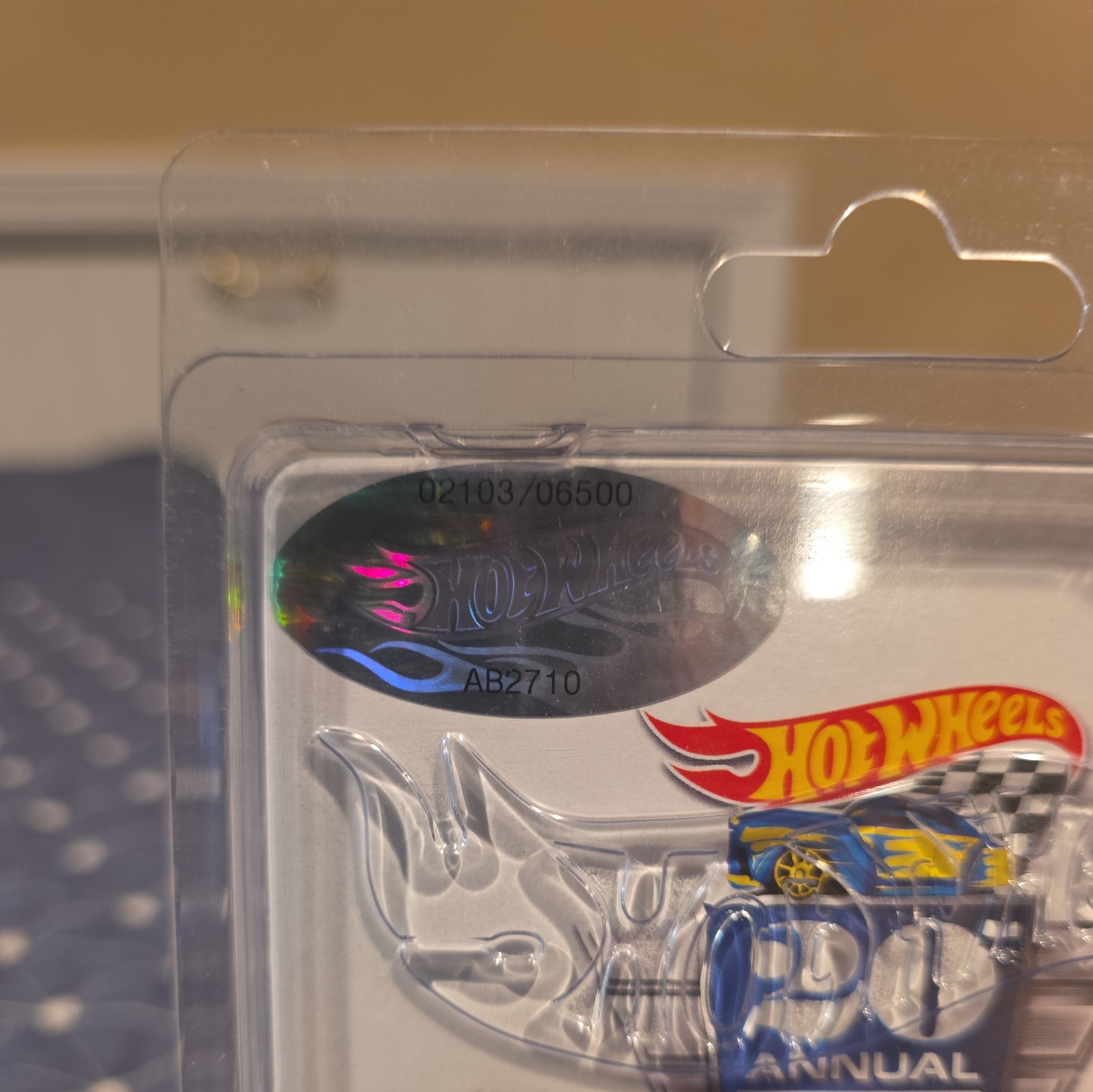 HOT WHEELS 20TH COLLECTORS NATIONALS 55’CHEY BEL AIR GASSER #2103/6500 WHITE