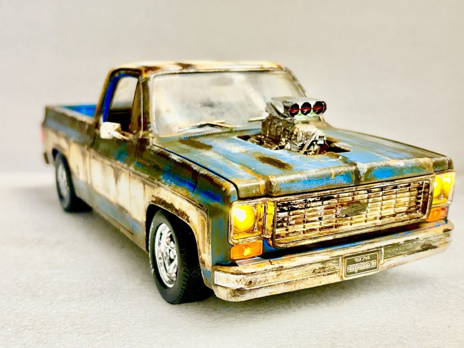 Weathered 1974 Chevrolet C-10 PRO Street Truck Cheyenne BARN FIND Abandoned Rust