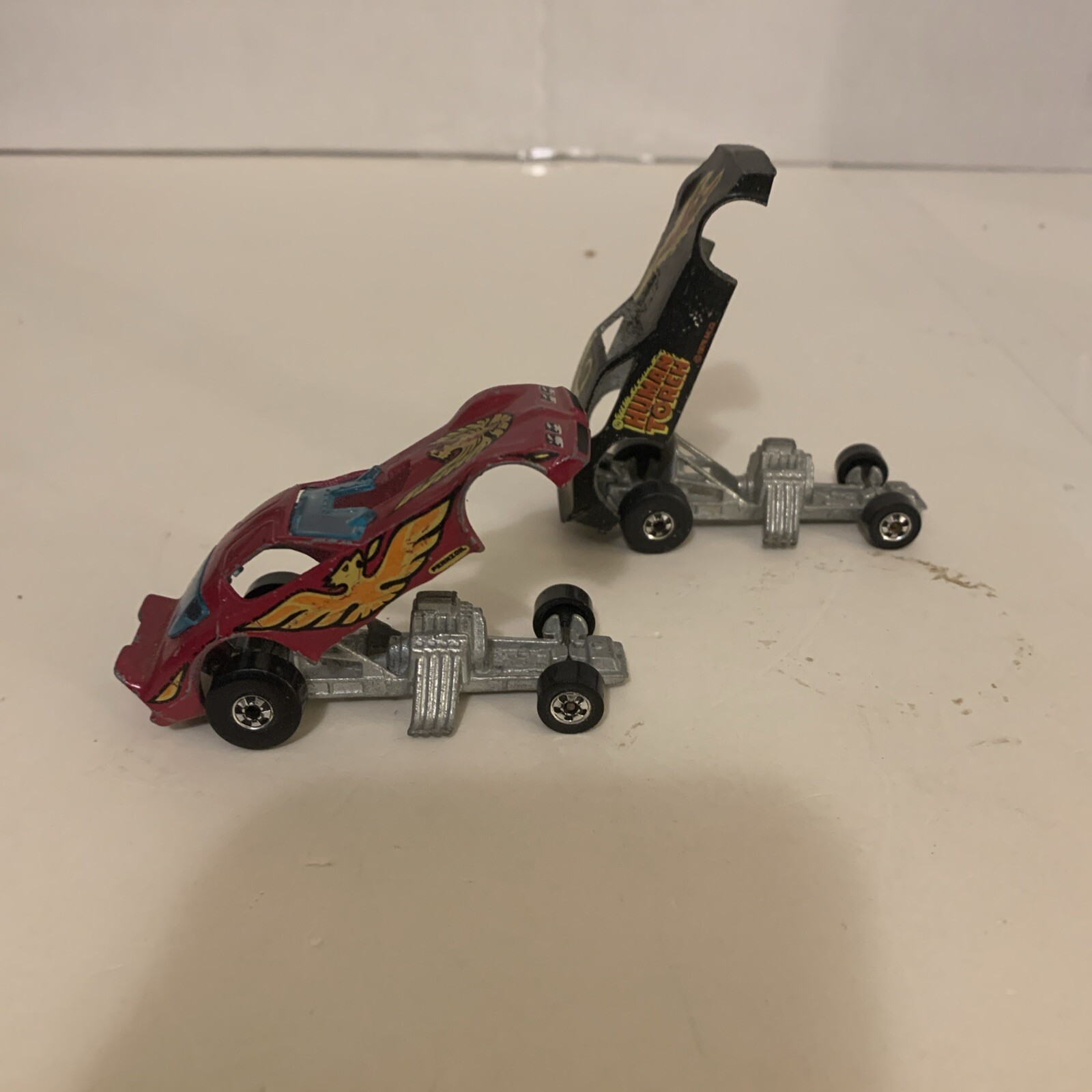 Lot Of 2 Hot Wheels Funny Car Dragsters Human Torch And Firebird Loose
