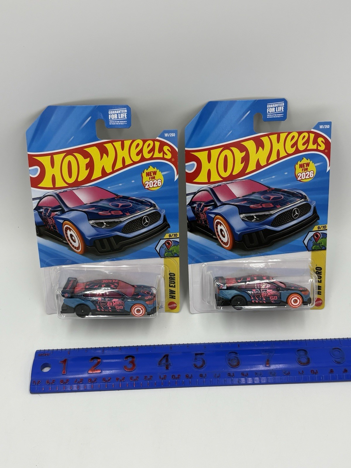 Lot of Two 2026 Hot Wheels HW Euro Series 9/10 Mercedes Benz CLA HW Lot of 2