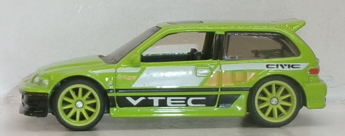 LOOSE 2025 HOT WHEELS 1:64 GREEN ’90 HONDA CIVIC EF WHEEL SWAP REAL RIDERS