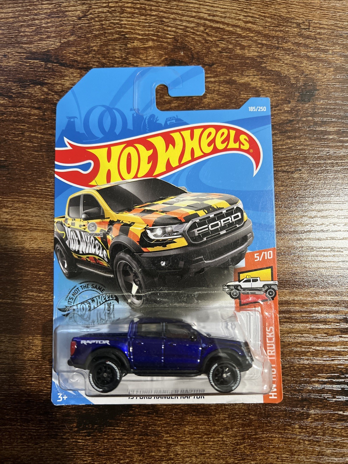 Hot Wheels #185 real riders 5/10 custom blue metallic paint FORD RANGER RAPTOR