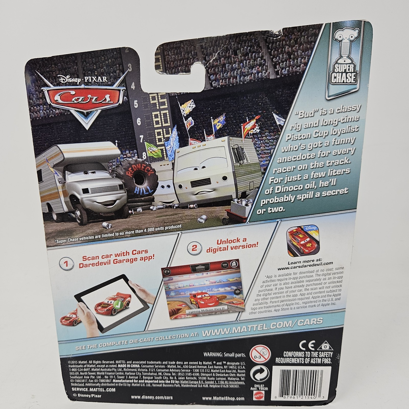 Disney Pixar Cars BUD Super Chase Deluxe RV Camper 2015 New