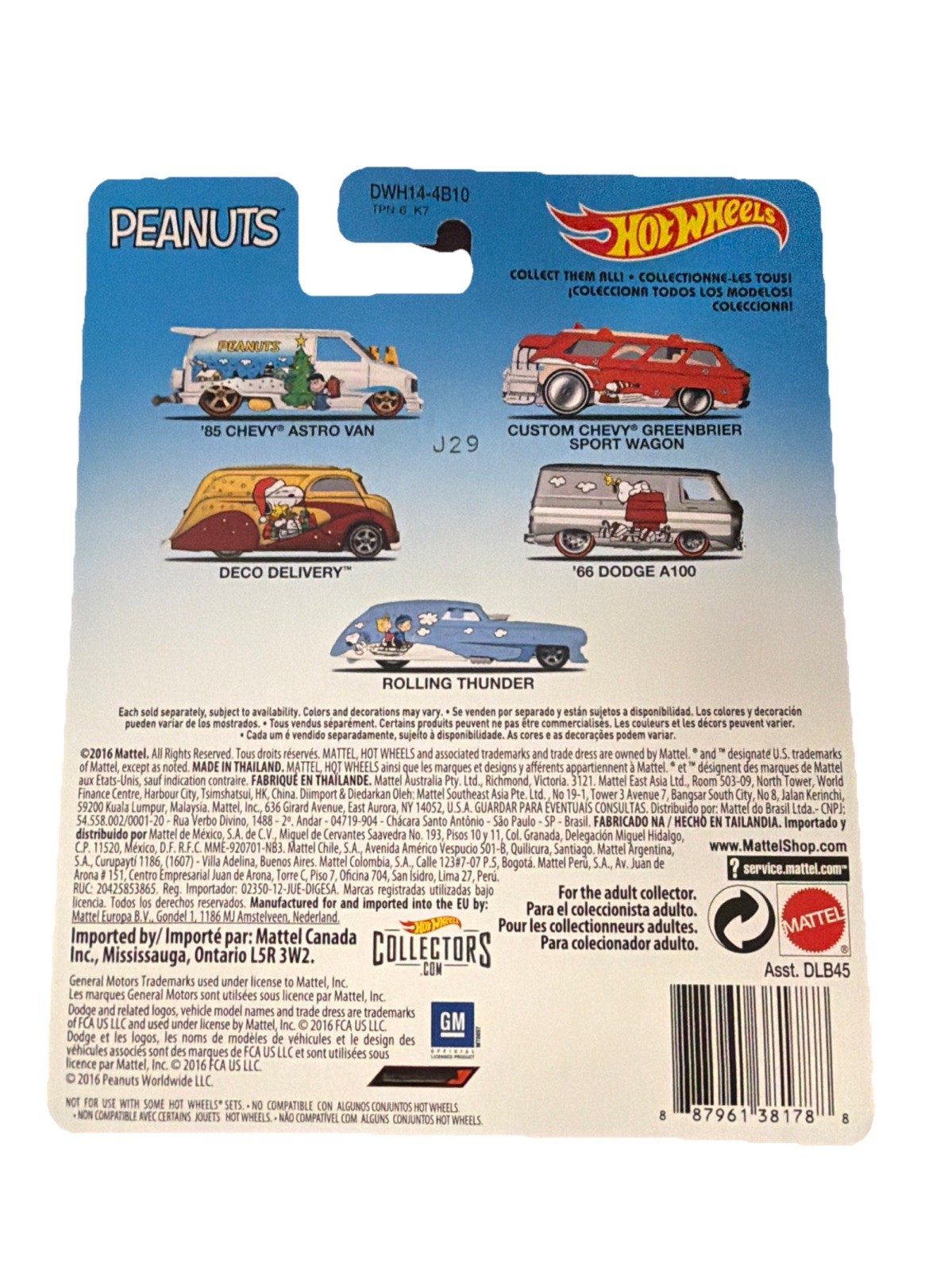 2016 Real Riders PEANUTS CUSTOM Chevy Greenbrier S. Wagon HOT WHEELS 1:64