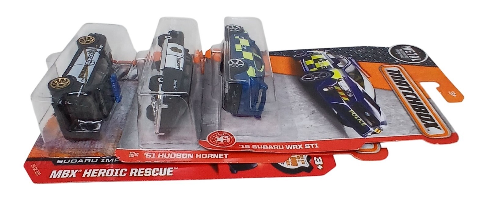 5 Matchbox DieCast Cars Police Fire Rescue Vehicles Airport Alarm Vintage #D33