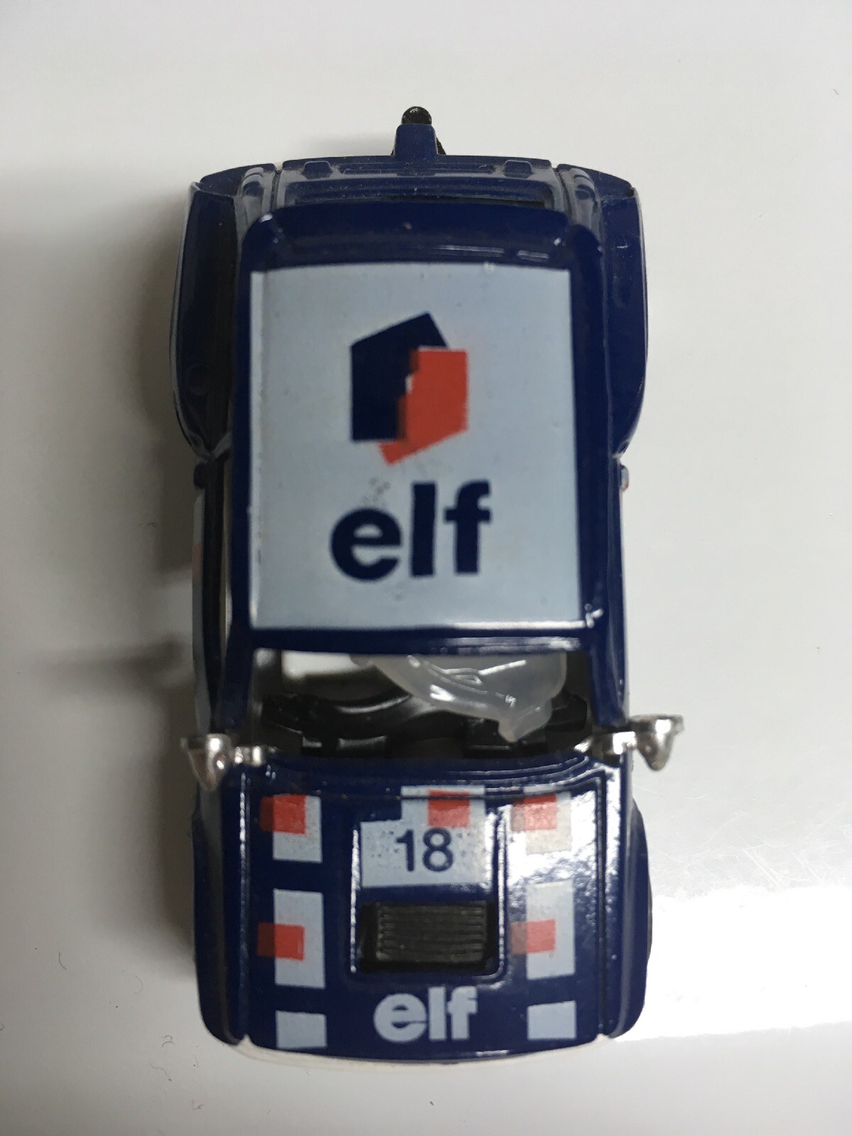 Corgi Renault 5 Turbo Elf Car #18 Blue 10 Spoke Wheels Made in United Kingdom