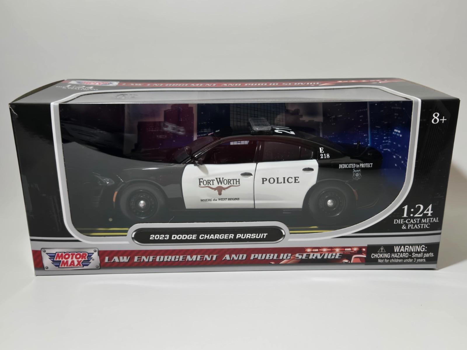 Custom 1/24th Fort Worth, Texas Police 2023 Dodge Charger Pursuit diecast model
