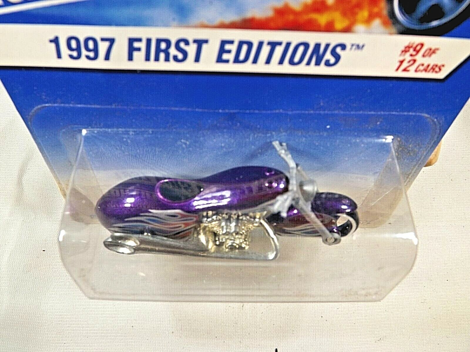 1997 Hot Wheels #519 First Editions 9/12 SCORCHIN’ SCOOTER Motorcycle Purple