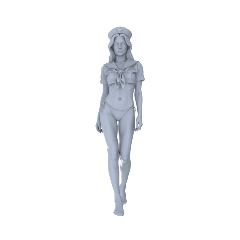 LYTR144 1/64/87/160 20mm Sailor Suit Girls Young Girl Figures DIY Model Decor