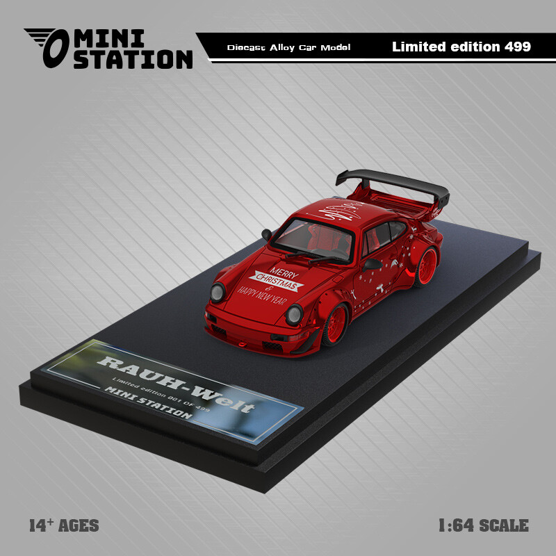 Mini Station 1:64 T1/RWB 964/992 GT3 SUP 2024 Christmas Model Car