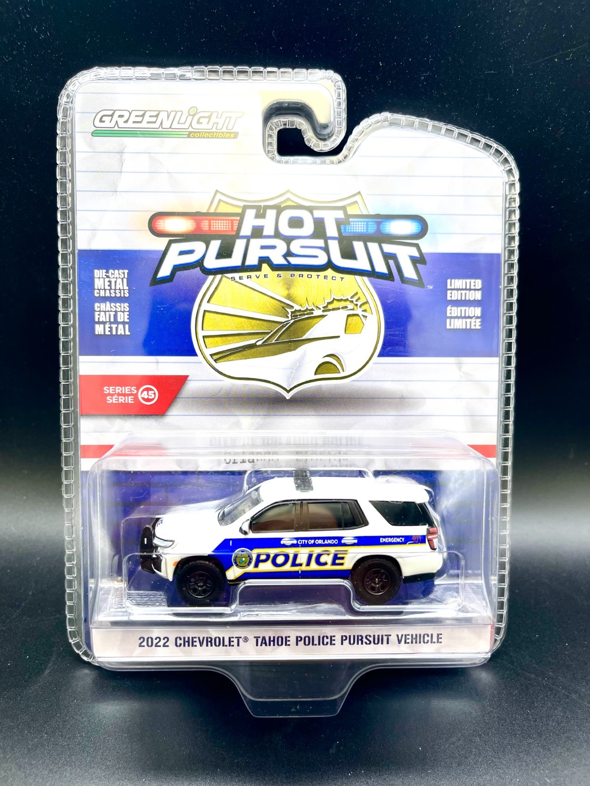 Greenlight Hot Pursuit 45 Orlando FL Police 2022 Chevy Tahoe D3