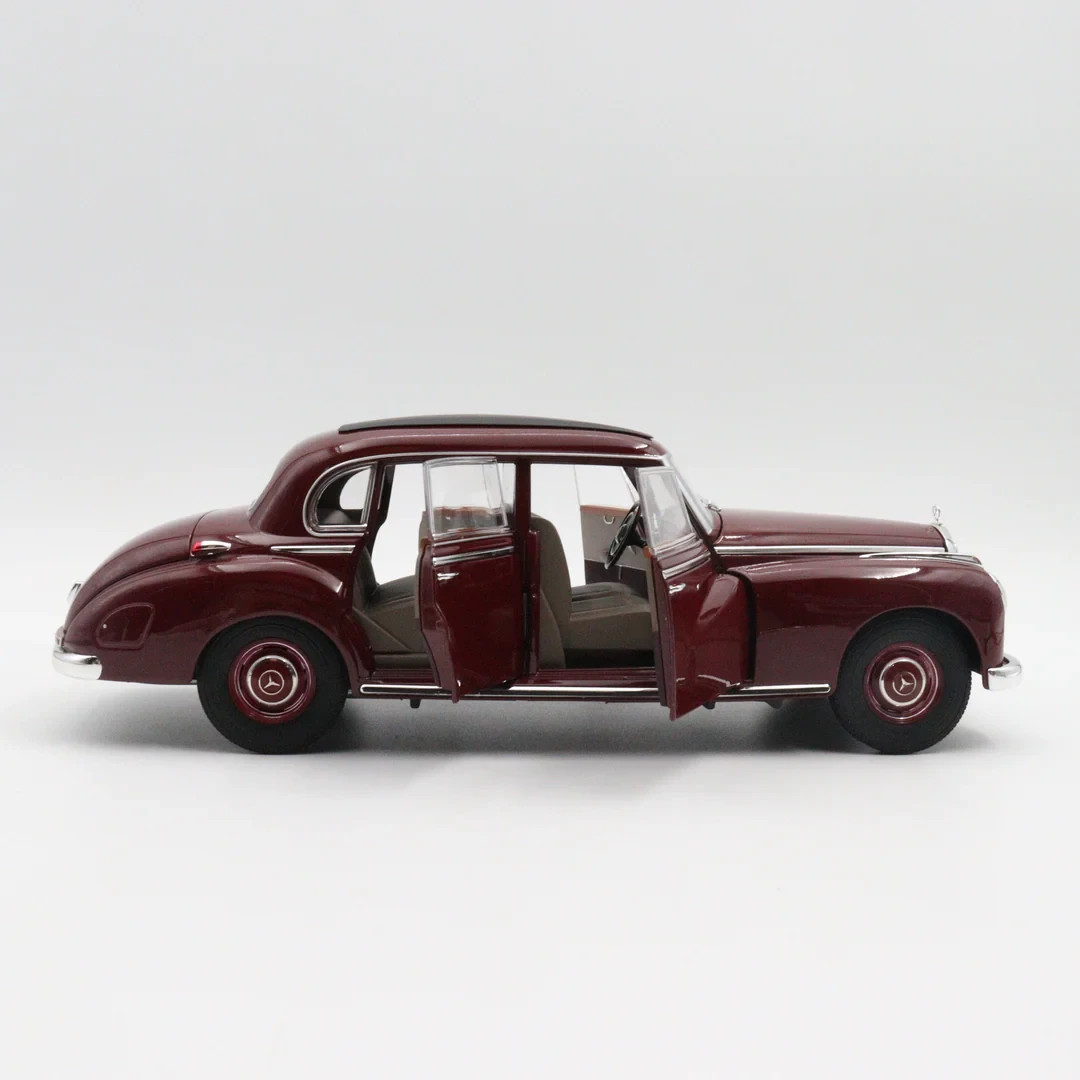 Norev | 1:18 Metal | 1957 Mercedes-Benz 300 Sedan | Burgundy Red