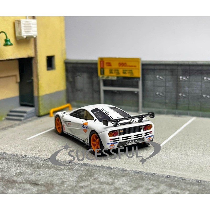 Scalemini 1:64 Gulf F1 GTR Supercar Resin Diecast Model,Racing Collectible Gift