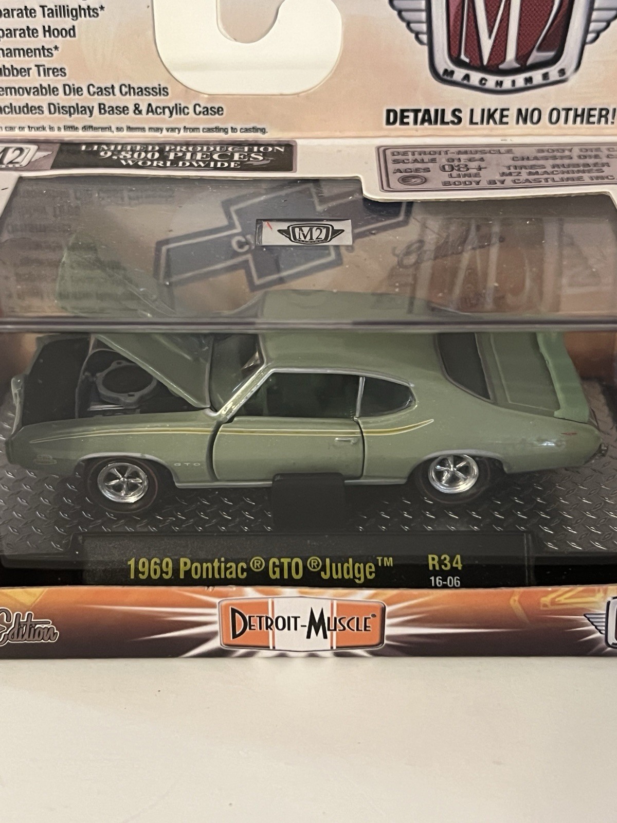 1969 Pontiac GTO Judge • Green M2 Detroit Muscle • Green • Sealed • 9800 PCS
