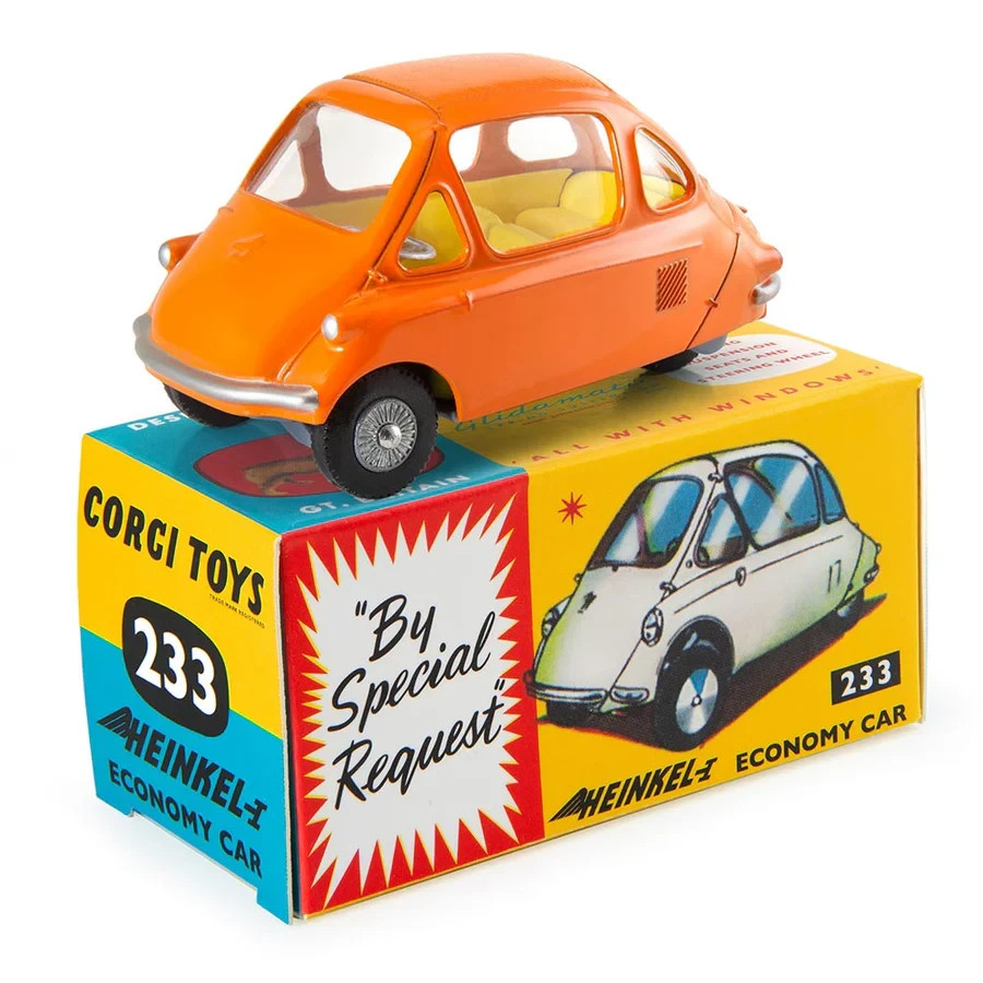 Corgi Toys – 233 Heinkel Economy Car – Modern Corgi Re-Issue New in Box W/ COA