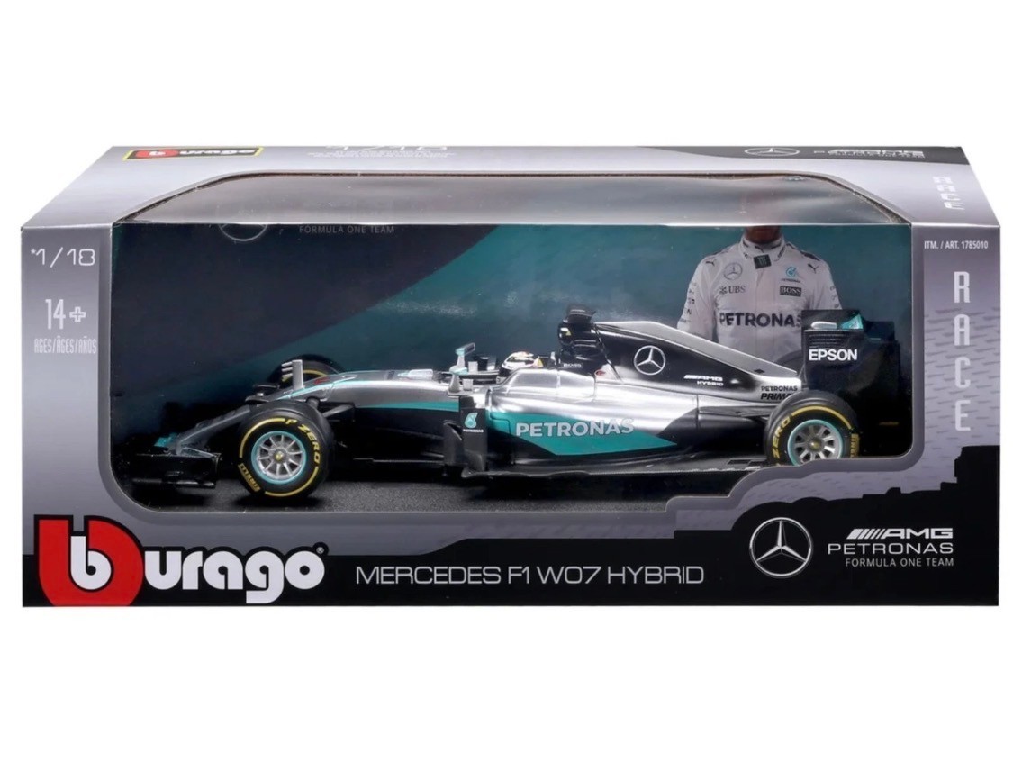 Bburago 1:18 Formula F1 Racing Die-Cast Car, Ferrari, Red Bull, Mercedes