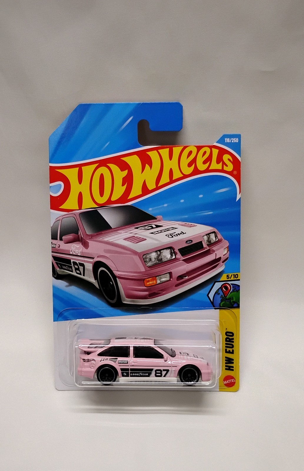 Hot Wheels Mainline ’87 Ford Sierra Cosworth Silver, Black, Red, & Pink Lot of 4