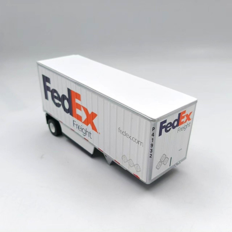 FedEx Truck & Trailer Diecast Model DM Alloy Container Logistics Container 1:50