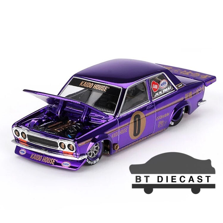 MINI GT KAIDO HOUSE DATSUN 510 PRO STREET ANNIVERSARY 1/64 PURPLE KHMG138