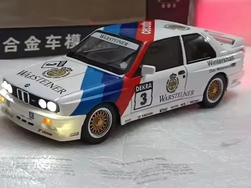 1:24 BMW M3 E30 Diecast Sports Car Model – Sound & Light Floral Edition Toy Gift