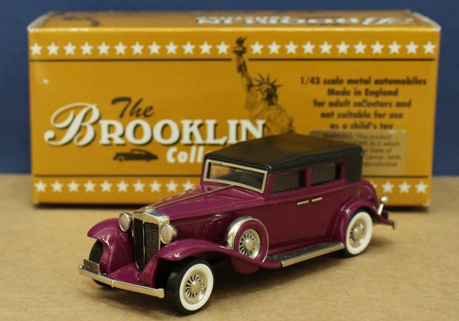 Brooklin 96 1931 Marmon Sixteen 4D Convertible Sedan 1:43 Magenta Mint/ Box 2002