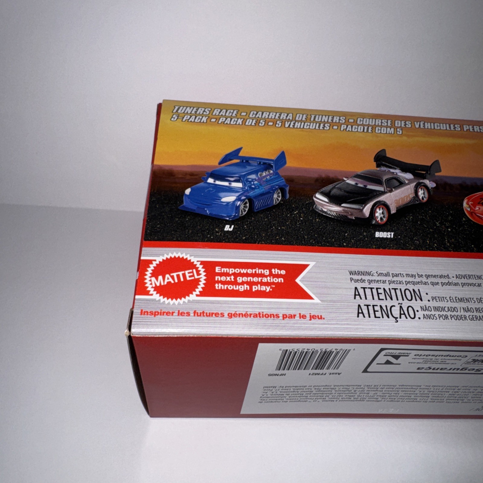 Disney Pixar Cars Tuners Race 5 Pack W/ DJ, Boost, Lt McQueen, Wingo & Snotrod