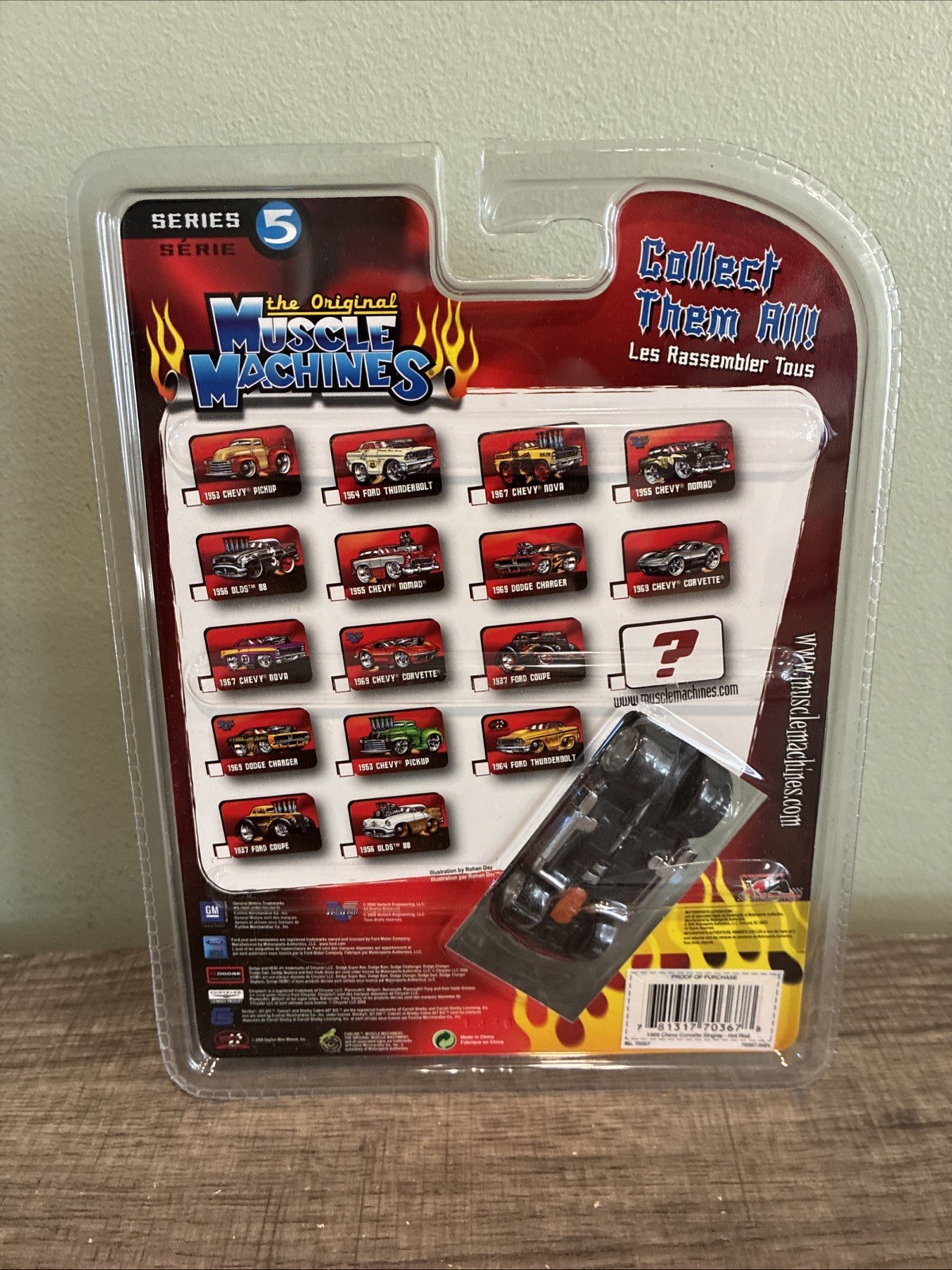 Muscle Machines Series 5 1969 Chevy 69 Corvette Vortech Chevrolet Red 1:64