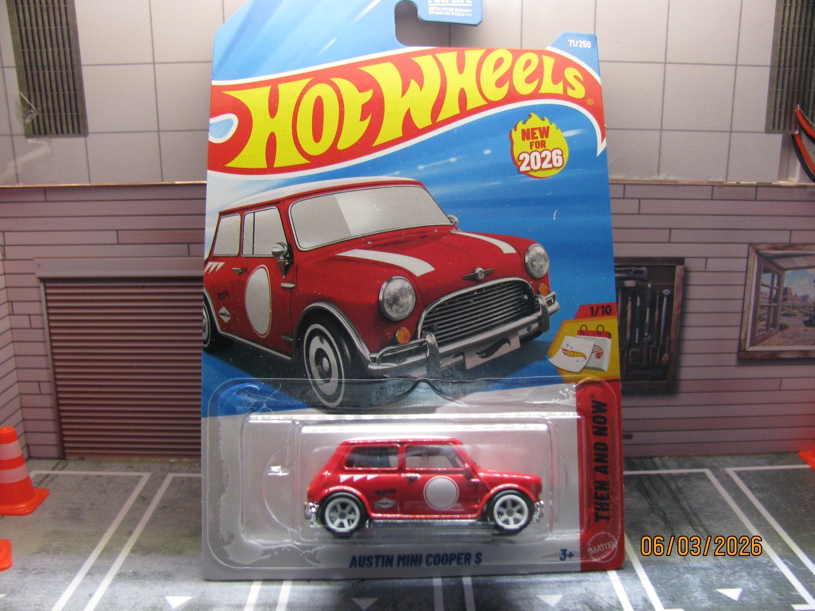 2026 Hot Wheels Red Austin Mini Cooper S, w/Real Riders Wheel Swap