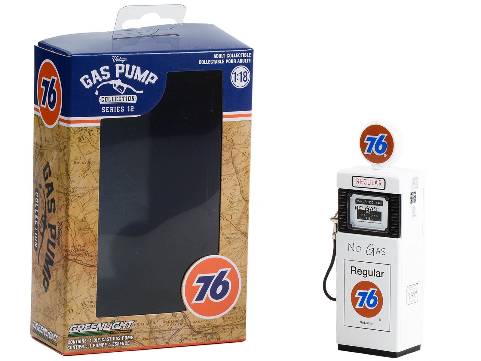1951 WAYNE 505 GAS PUMP “”UNION 76 NO GAS” 1/18 DIECAST BY GREENLIGHT 14120 B