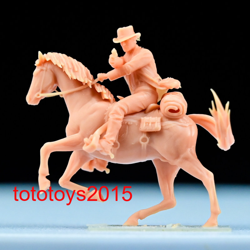 1/72 1/87 1/64 1/43 1/35 1/32 1/24 Riding Cowboy Scene Miniatures Figures Doll