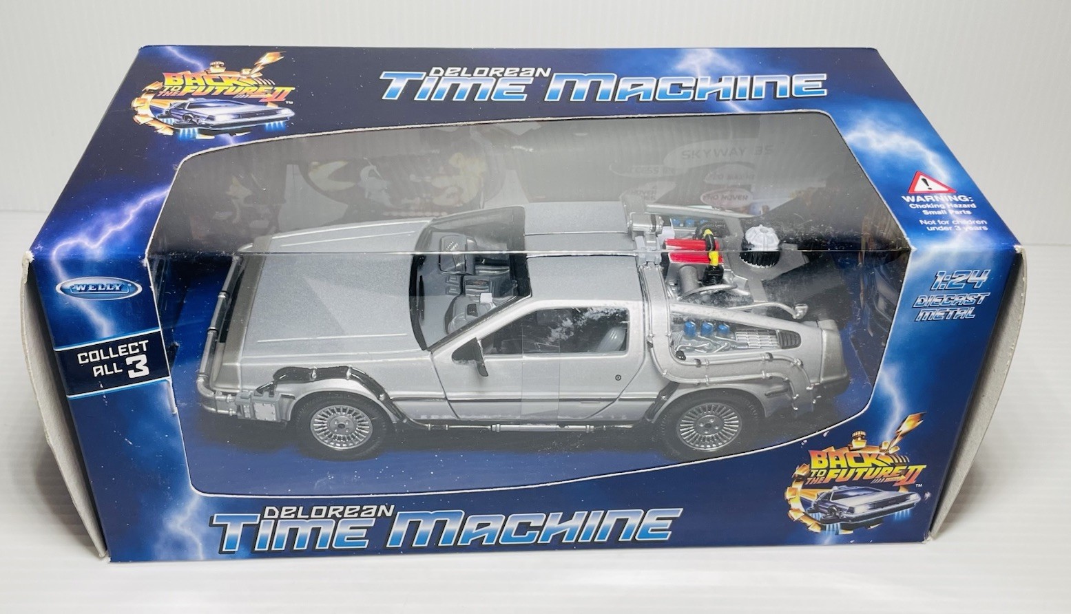 WELLY ALL Back to The Future I II & III DeLorean Time Machine 1:24 Scale Diecast