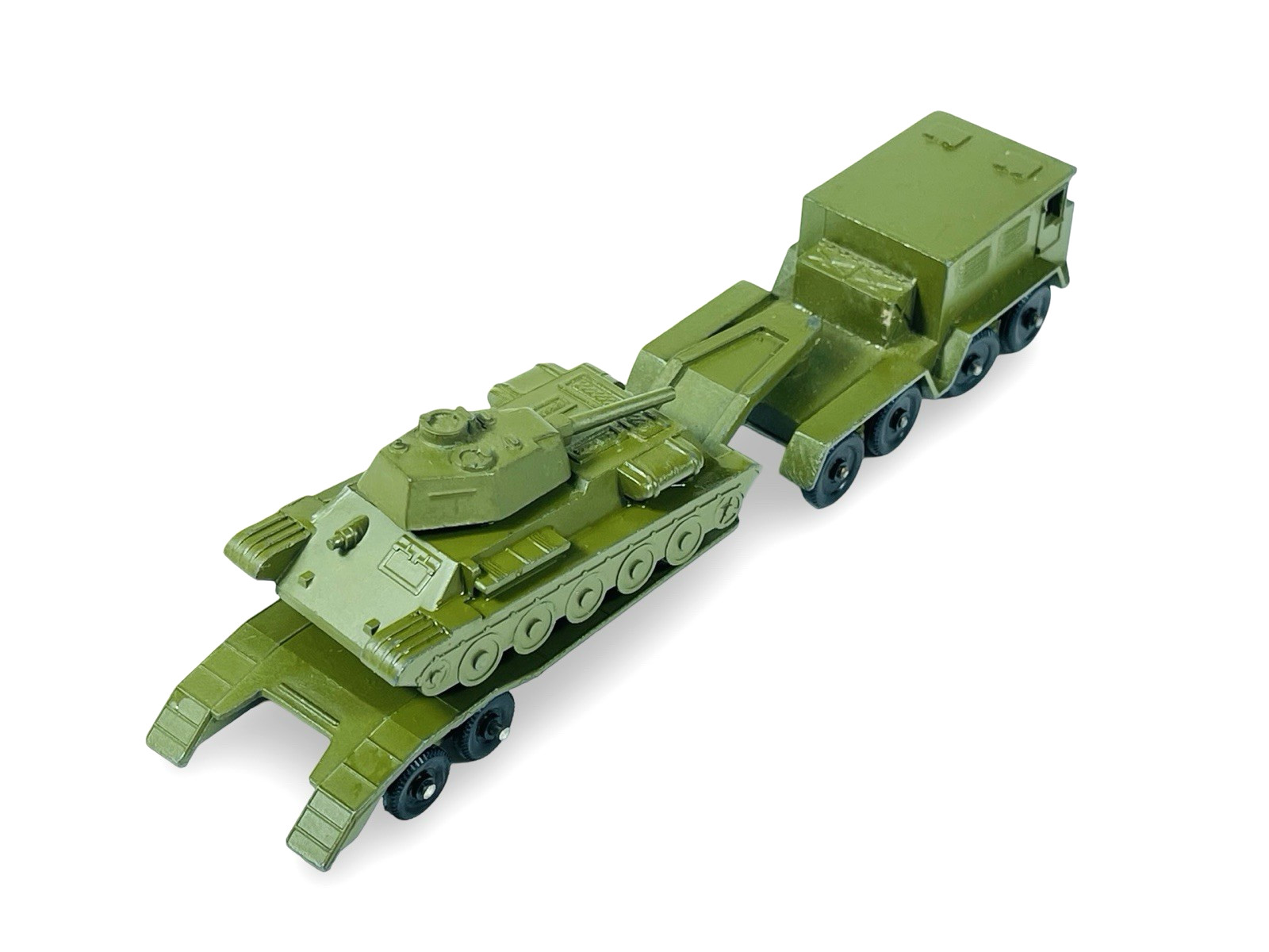 Vintage USSR Tank and Transporter – Loose Diecast 8″ in Length