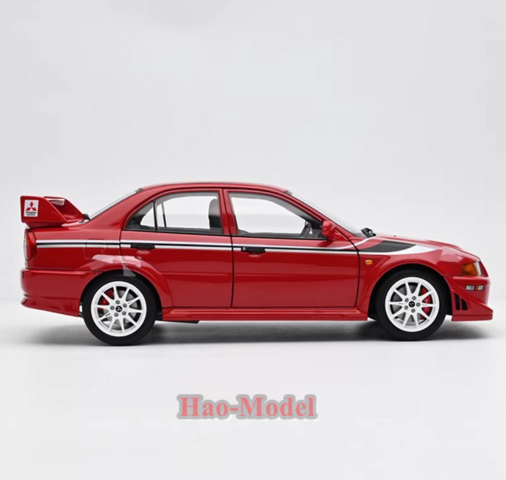 MotorHelix 1/18 Mitsubishi Lancer EVO 6.5 Alloy Diecast Model Car White/Red Gift