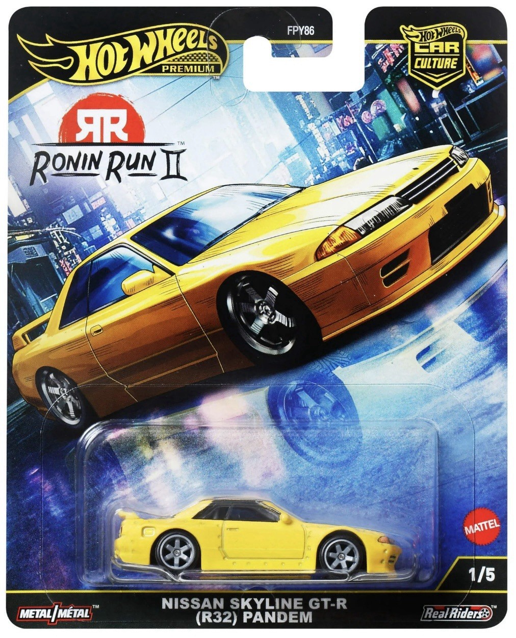 HOT WHEELS NISSAN SKYLINE GTR R32 PANDEM RONIN RUN 2 CAR CULTURE PREMIUM