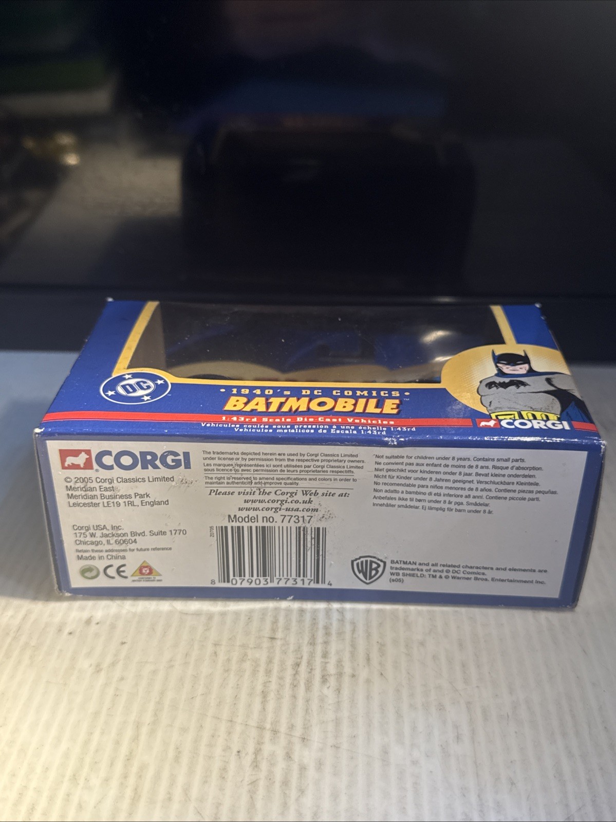 2005 Corgi – DC BATMAN 1940’s BATMOBILE – 1:43 Die Cast Vehicle