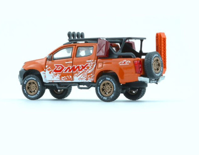 BM Creations 2018 Isuzu D-Max – Orange W/ Accessory Pack – LHD 1:64 Diecast Car