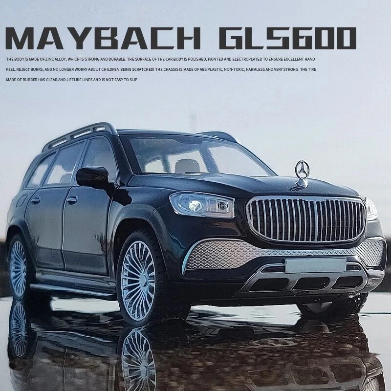 1:24 Benz Maybach GLS GLS600 SUV Diecast Alloy Car Model Simulation Sound Light