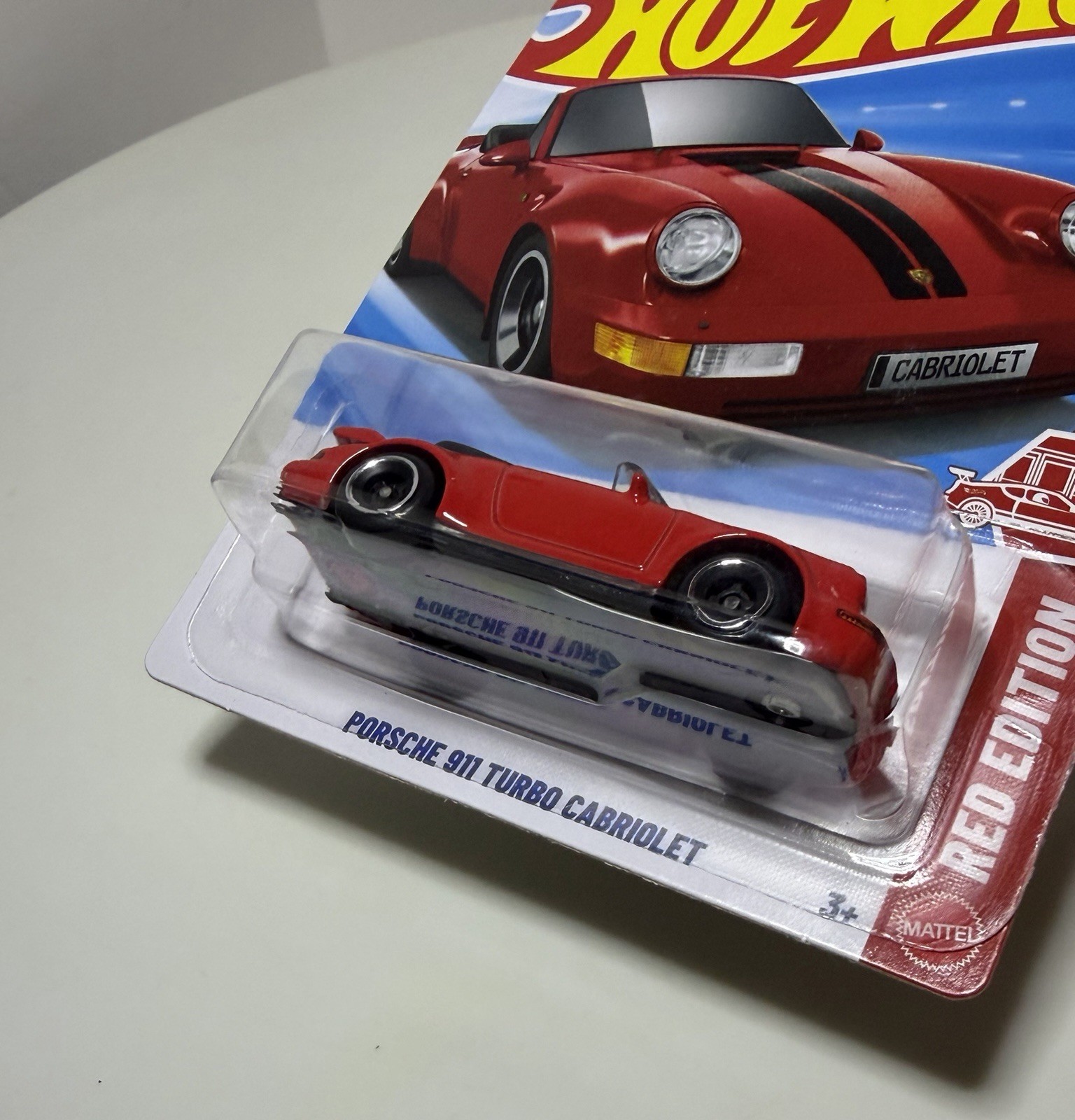 Hot Wheels Red Edition Porsche 911 Turbo Cabriolet 1:64 Brand New