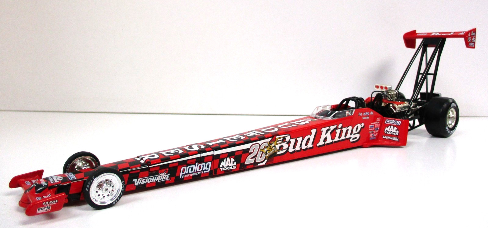 ACTION KENNY BERNSTEIN BUDWEISER KING 20TH ANNIVERSARY TOP FUEL DRAGSTER 1/24