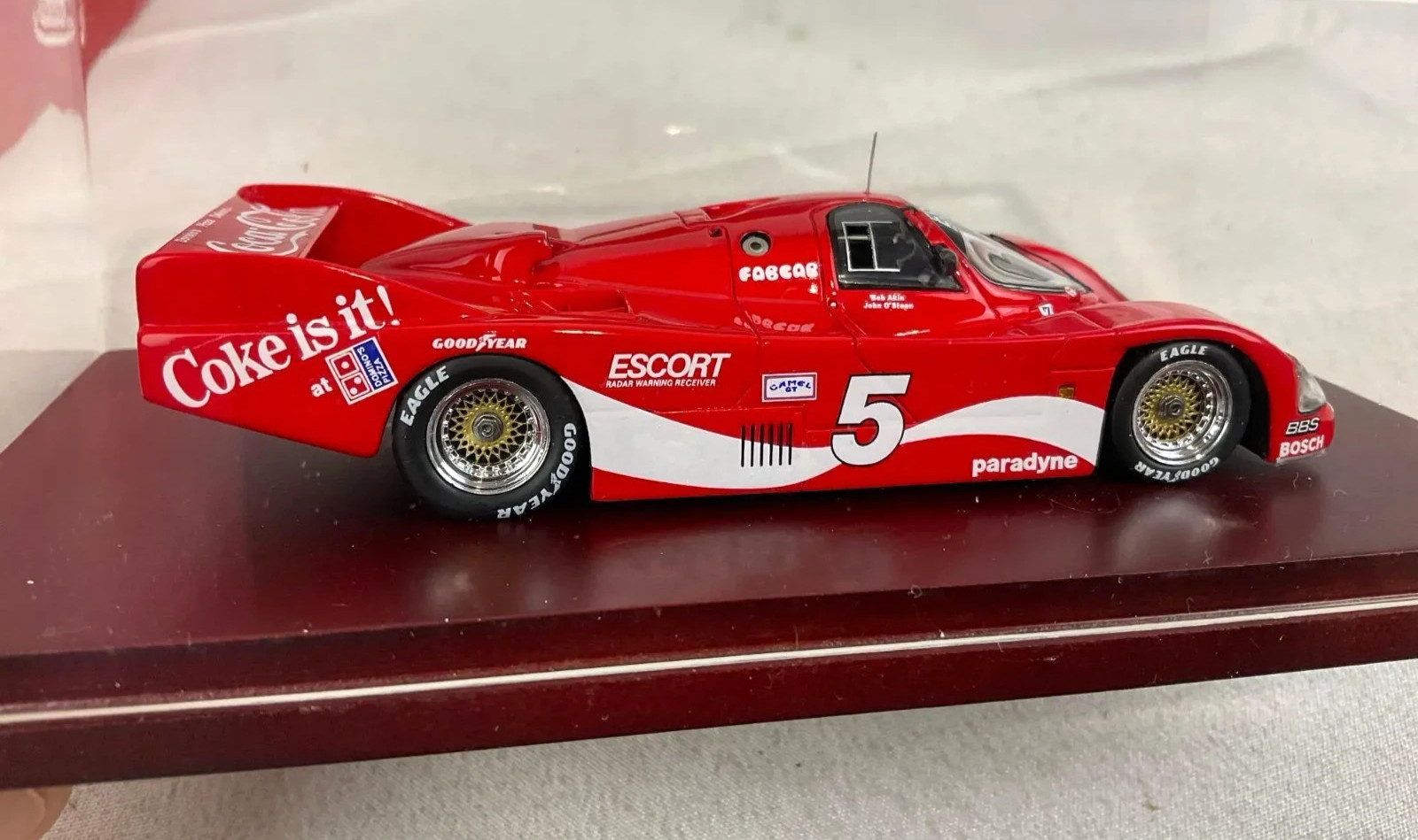 TSM Model TSM09432 Porsche 962 Long Tail 1985 #5 Bob Akin Coca Cola 1:43 Diecast