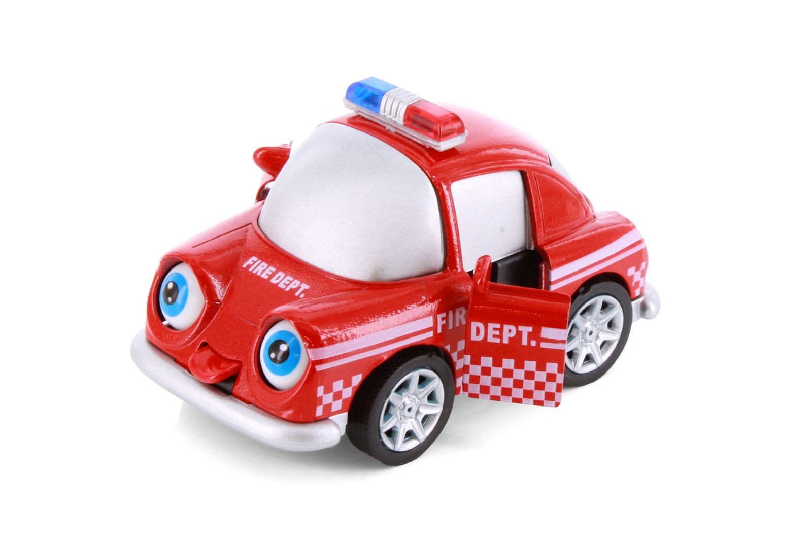 Cutie Cars w/Movable Eyes & Tongues – Fire Dept., Red – Showcasts 403/4D – 4″