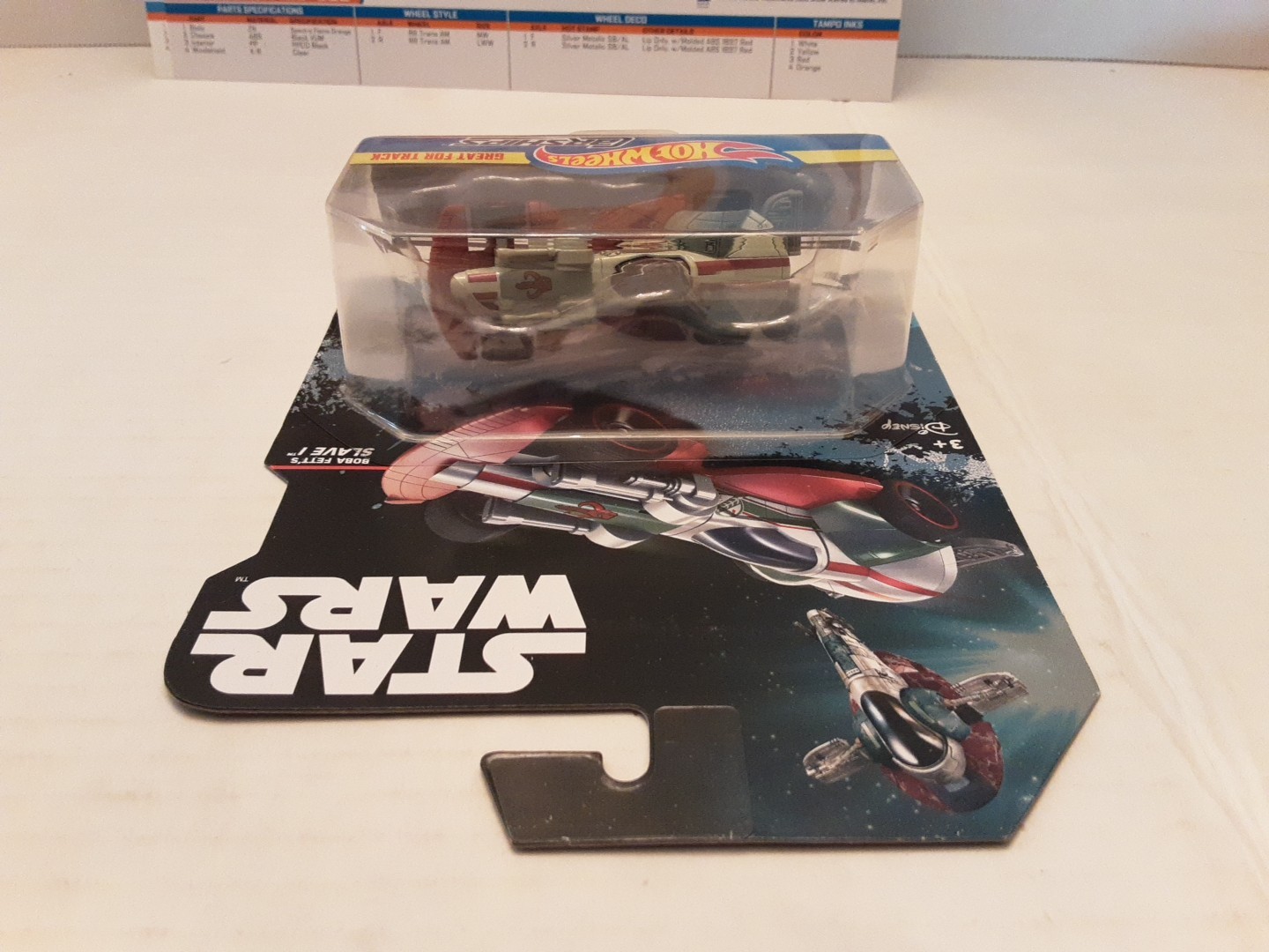 New Disney Star Wars Hot Wheels Boba Fett’s Slave 1 Character Toy Car Carships